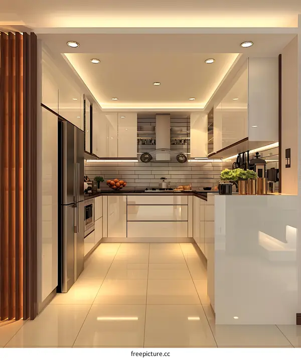 Modern Kitchen Interior Design With White Cabinets