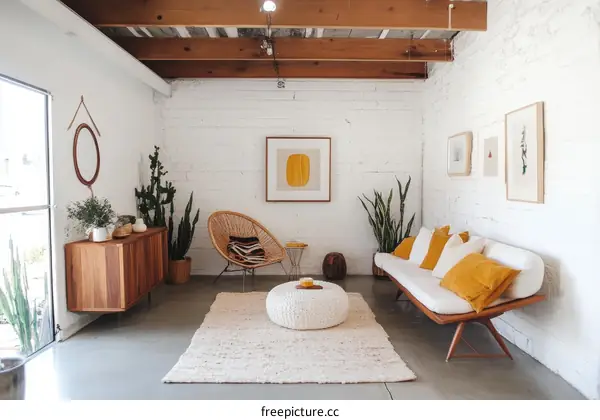 Modern Minimalist Living Room Design with Warm Hues