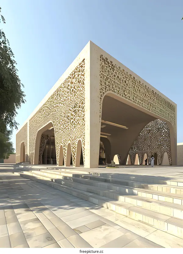 Modern Islamic Building with Intricate Facade