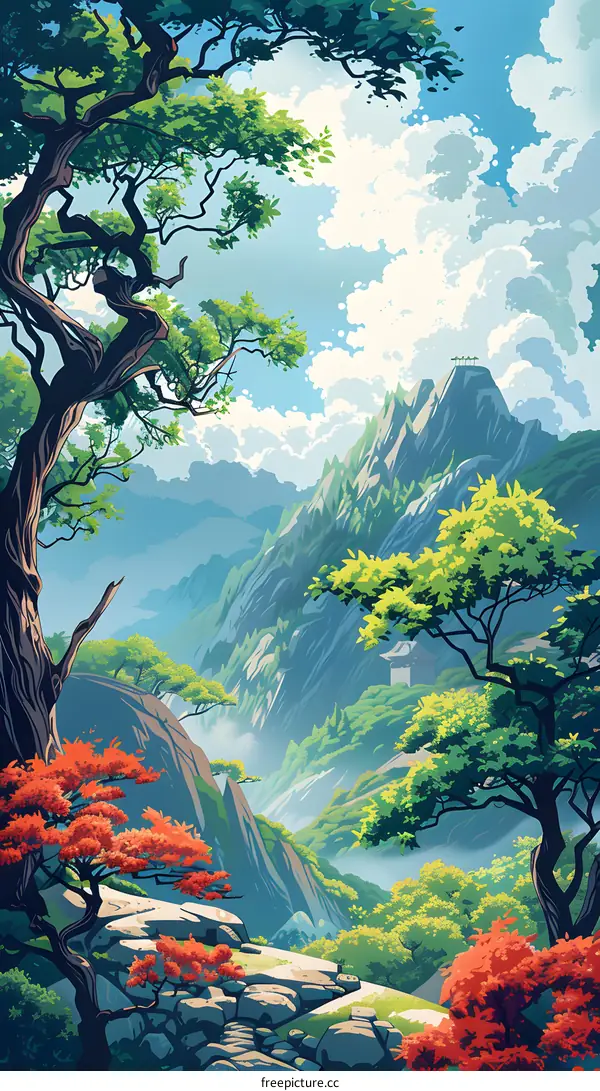 mountain illustration