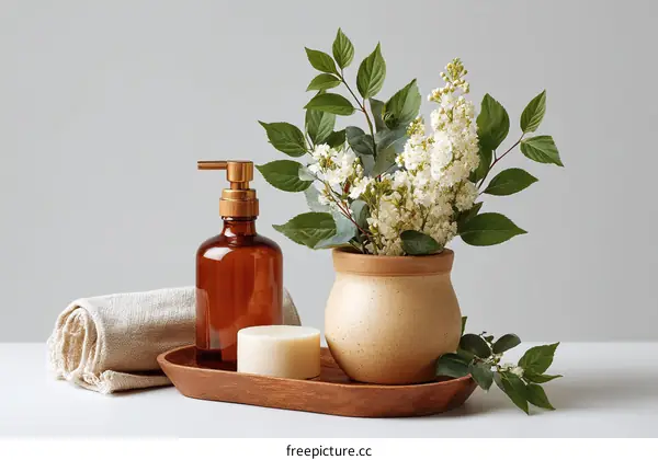 Natural Spa Accessories Arrangement