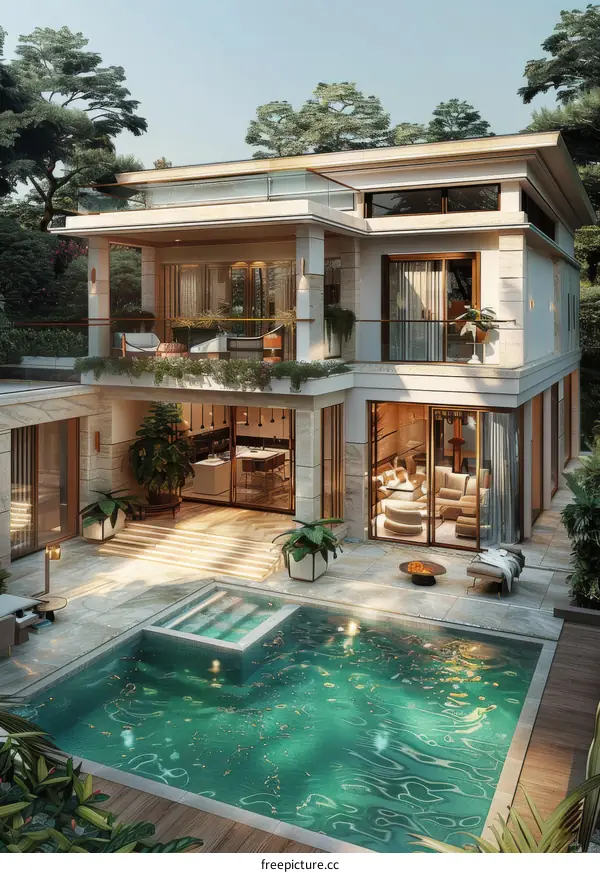 Luxury Outdoor Villa Pool Design