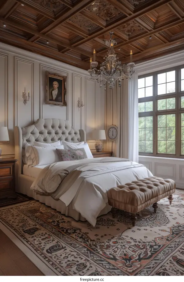 Elegant Bedroom Interior Design Illustration