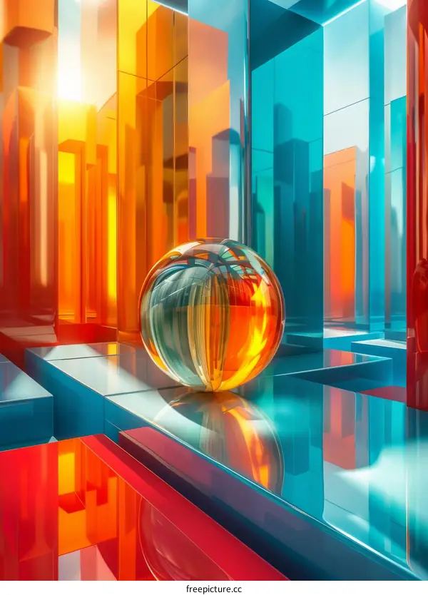 Abstract Colorful Geometric Shapes