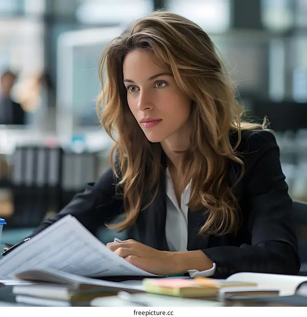 portrait of a beautiful young businesswoman working in an office
