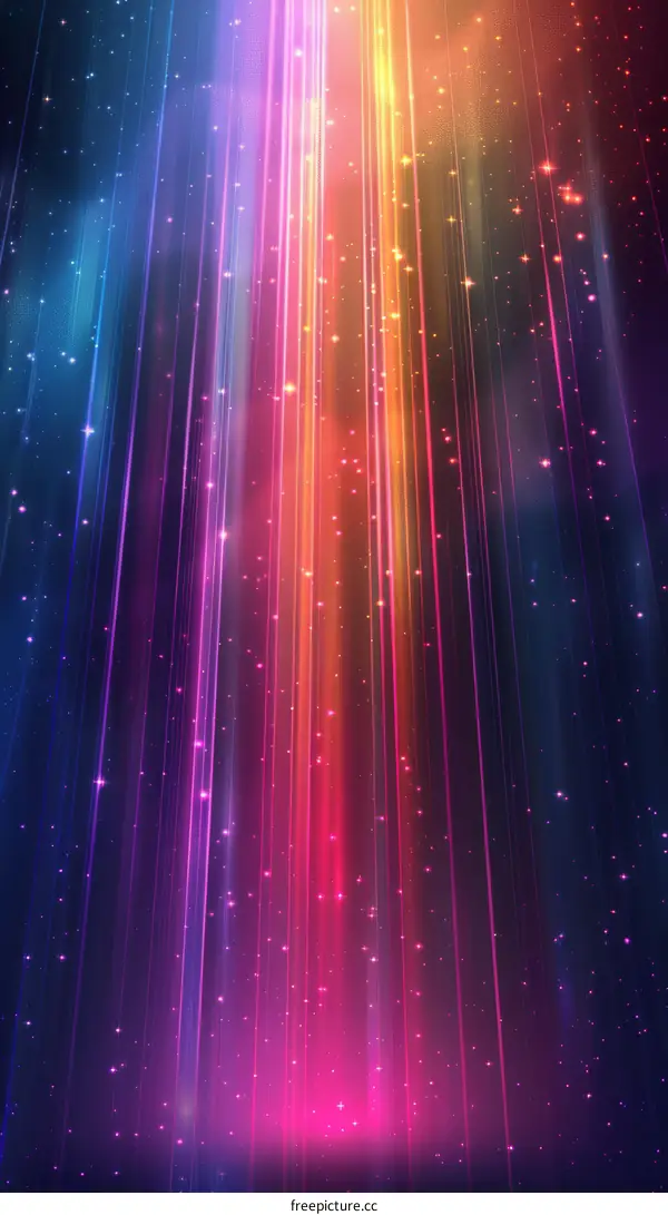 Prismatic Light Rays: A Kaleidoscope of Colors