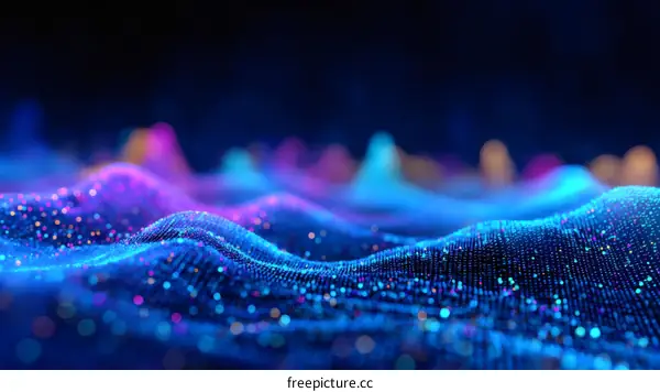 Abstract Digital Wave Technology Illustration