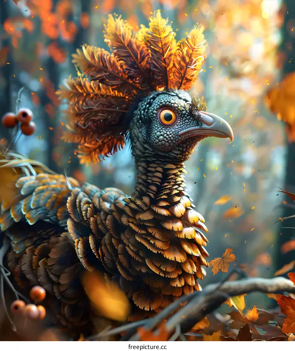 A bird is standing on a branch