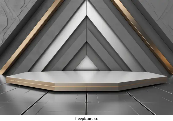 gray and gold geometric shapes background