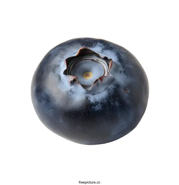 [Transparent Background PNG]Close Up of Single Fresh Blueberry