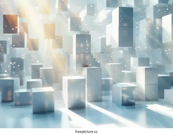 Abstract 3D Render Futuristic Technology Virtual Reality