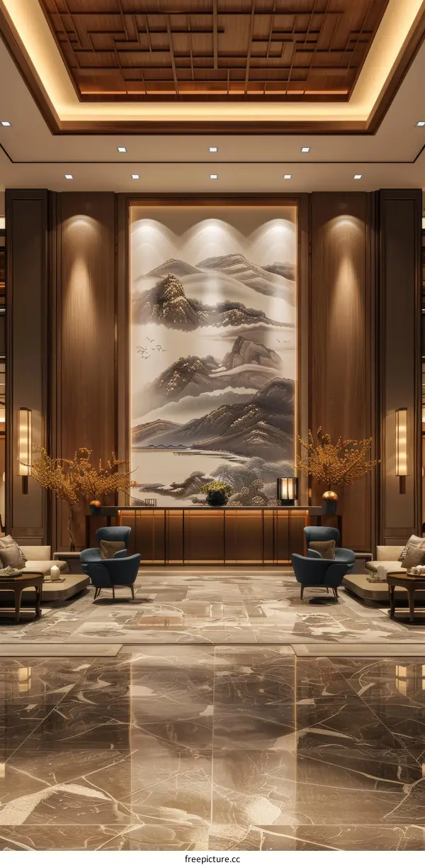 Elegant Luxury Hotel Lobby Interior Design