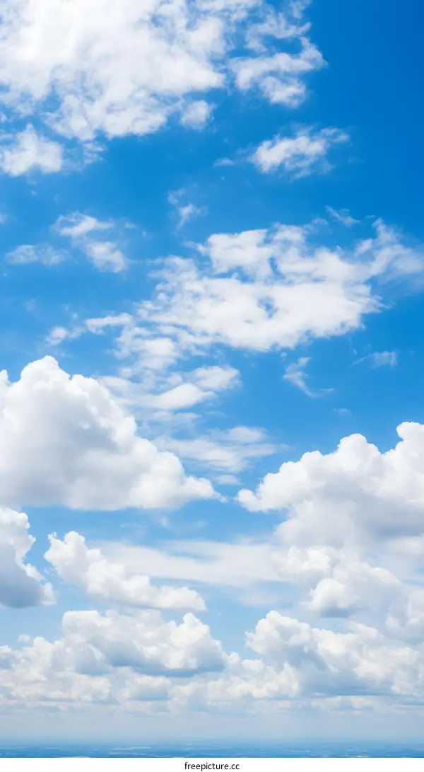 Stunning Blue Sky with White Clouds