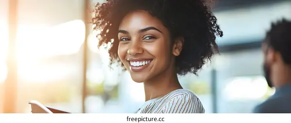 Portrait of a Smiling African American Woman