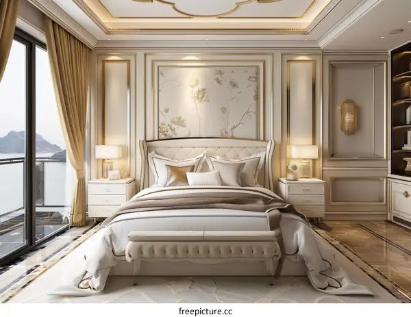 Luxury Bedroom Interior Design Illustration