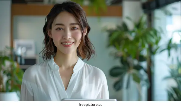 Smiling Headshot of a Professional Asian Woman