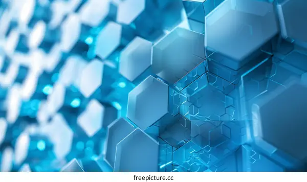 Blue Hexagonal Pattern: A Futuristic Technological Background