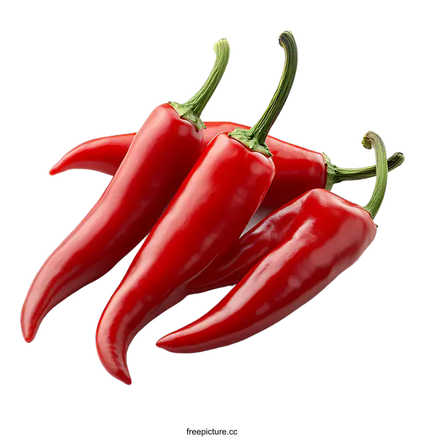 [Transparent Background PNG]Closeup of Red Chili Peppers