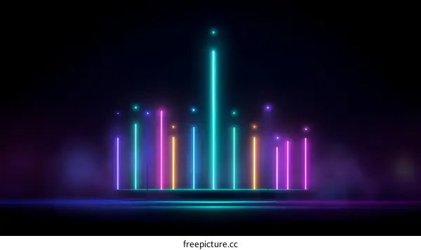 Neon Light Abstract Stage Design