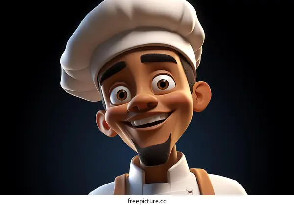 Black chef cartoon character