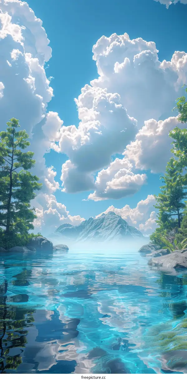 Tranquil Mountain Lake