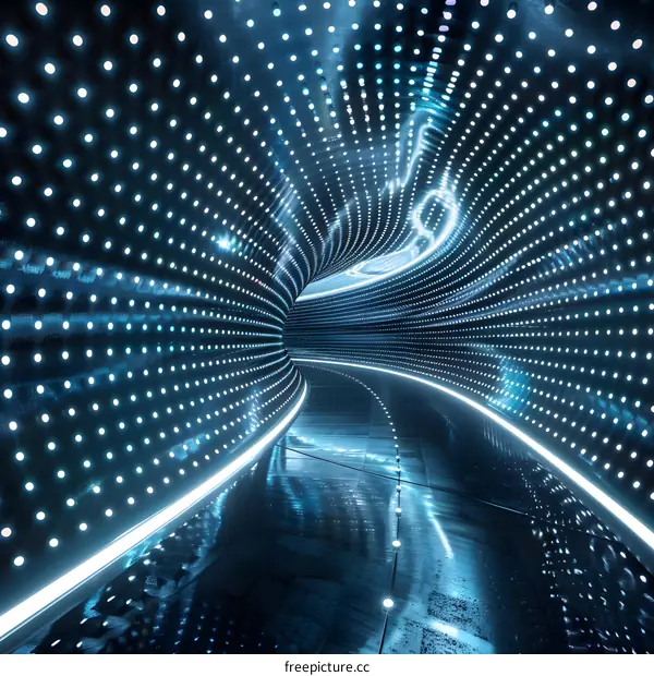 Blue and White Dotted Tunnel