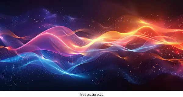 Cosmic Dreamscape: Ethereal Nebula with Shimmering Waves of Color