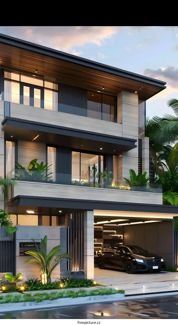 Modern House Exterior Design With Garage