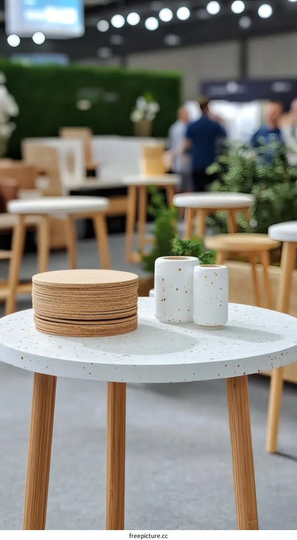 Modern Minimalist White Table with Wooden Legs