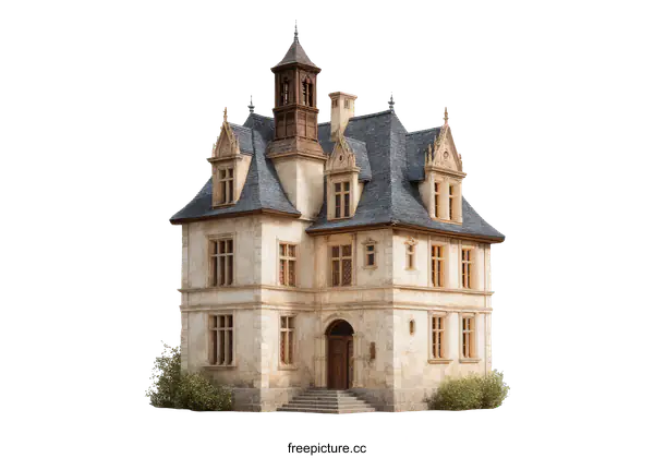 [Transparent Background PNG]Antique European Style House Illustration