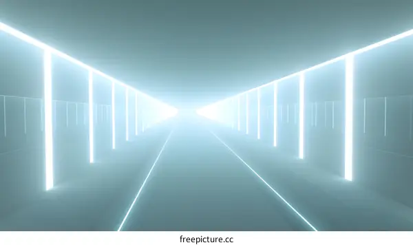 Futuristic Neon Tunnel Abstract Background Design