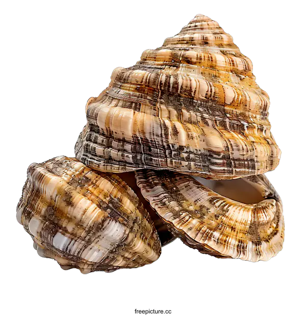 [Transparent Background PNG]Three Whelk Shells