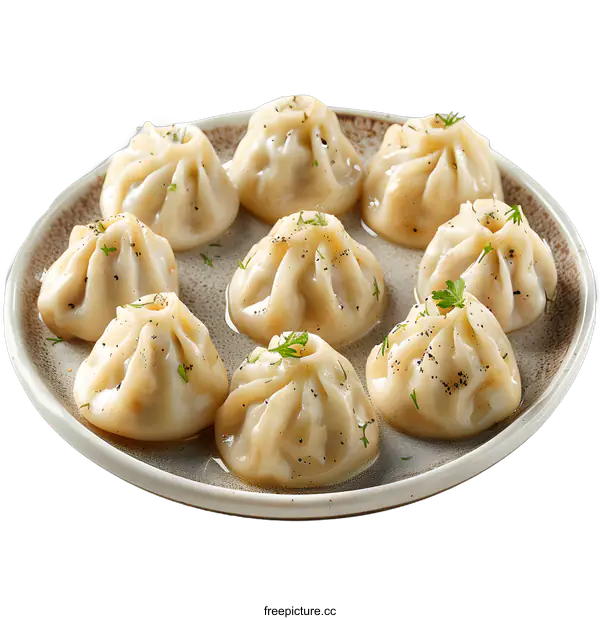 [Transparent Background PNG]dumplings in broth