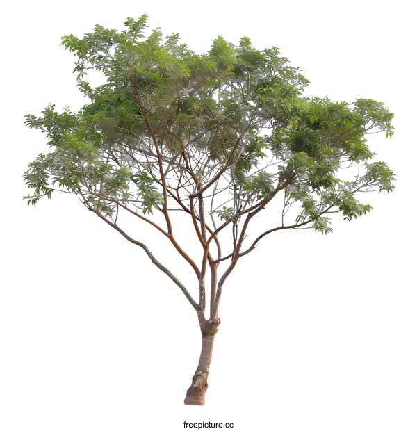 [Transparent Background PNG]Green Tree Isolated on White Background