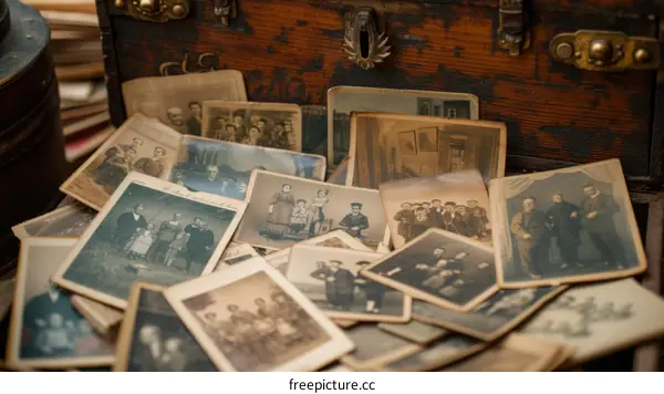 A collection of old family photos