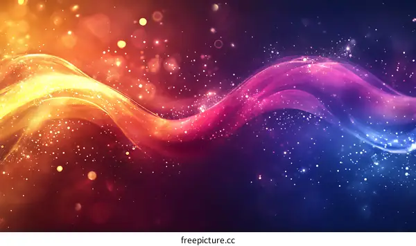 Abstract Colorful Flowing Waves Background