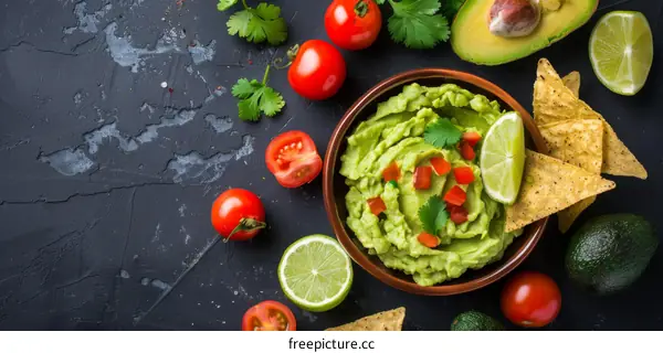 Homemade Guacamole with Fresh Ingredients