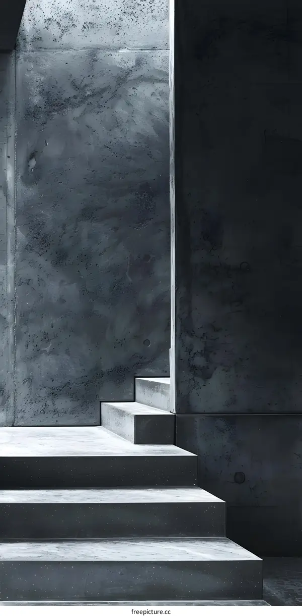 Concrete Steps and Walls Abstract Background