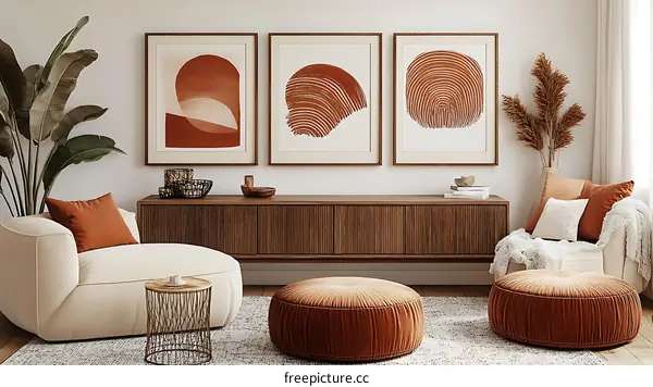 Modern Living Room Interior Design Illustration