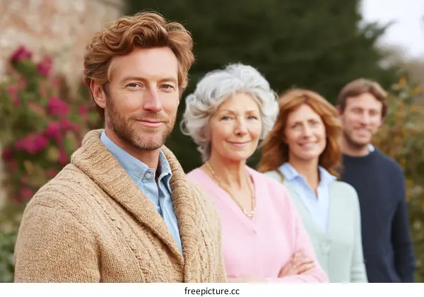 Happy Family Portrait Outdoors