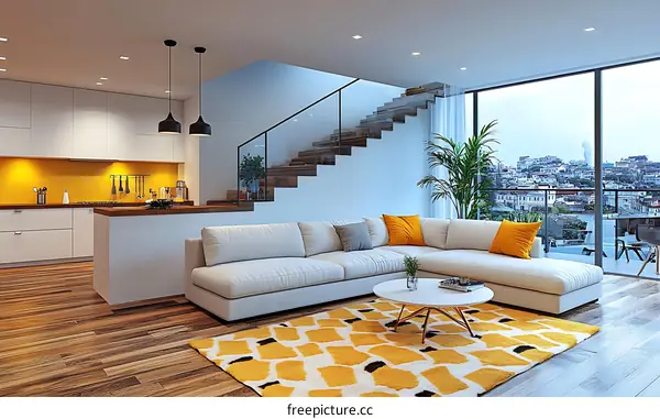 Modern Open-Plan Living Area Interior Design