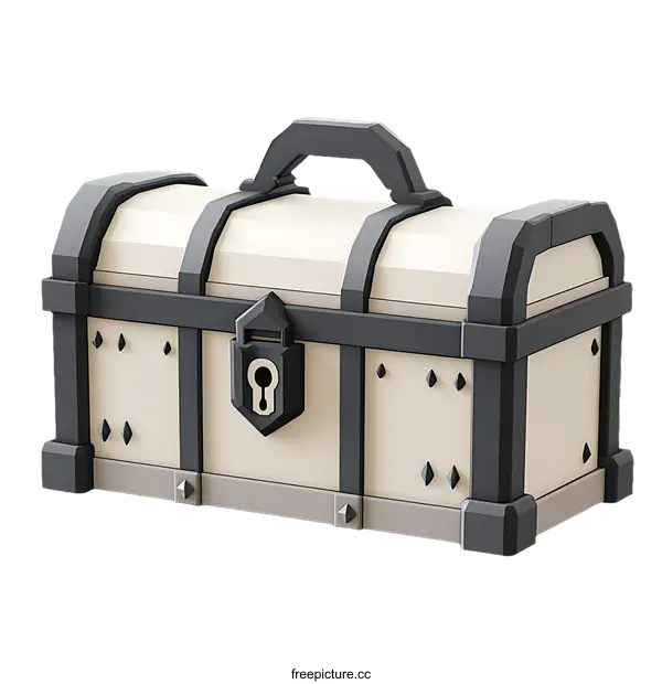 [Transparent Background PNG]Cartoon Style Treasure Chest Illustration