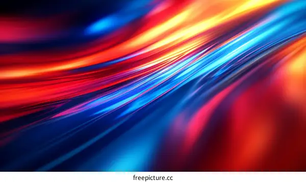 Abstract Colorful Flowing Lines