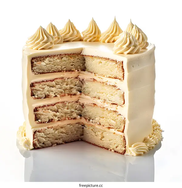 Delicious Vanilla Layer Cake with Buttercream Frosting