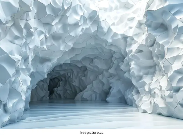 Futuristic Ice Cave: A Crystal Palace of Ice
