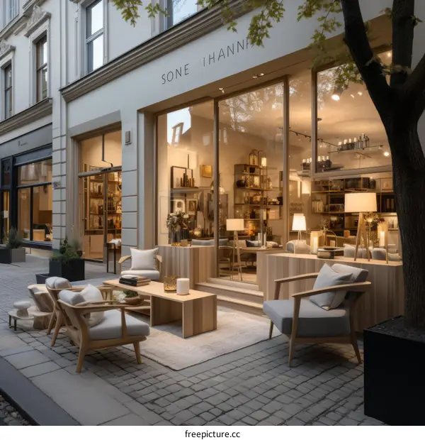 Modern Furniture Store with Stylish Display