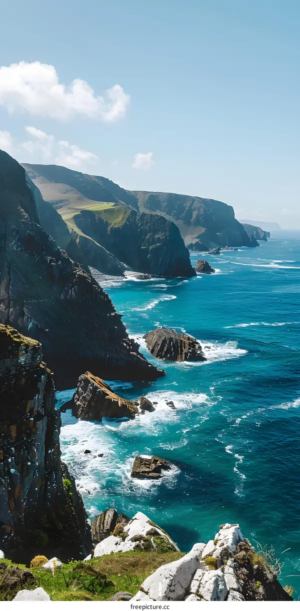 Stunning View of Cliffs and Ocean Coastline