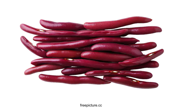 [Transparent Background PNG]Closeup of Vibrant Red Kidney Beans
