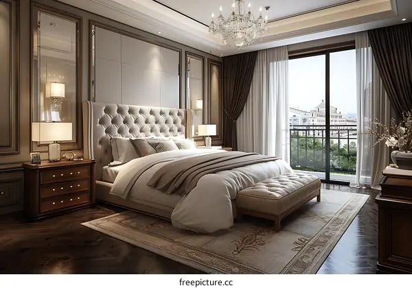 European-style luxury bedroom