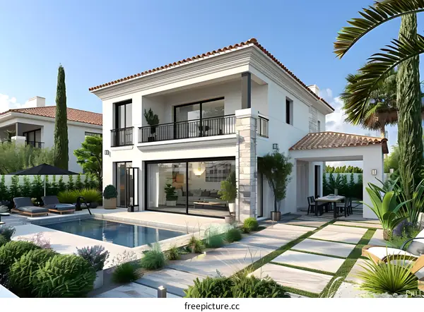 Modern Villa with Pool and Patio